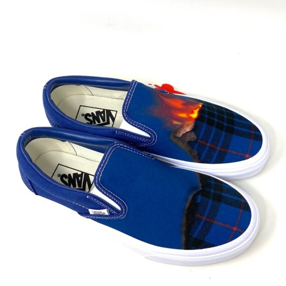 VANS CLASSIC SLIP-ON Big Reveal Navy Women’s Shoes Sneakers Canvas VN000XG81P4 - Picture 7 of 11